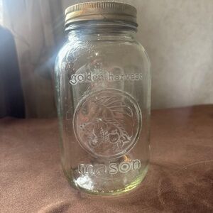 Golden harvest mason jar